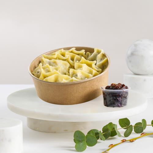 Pierogi z kaszanką i karmelizowaną cebulą