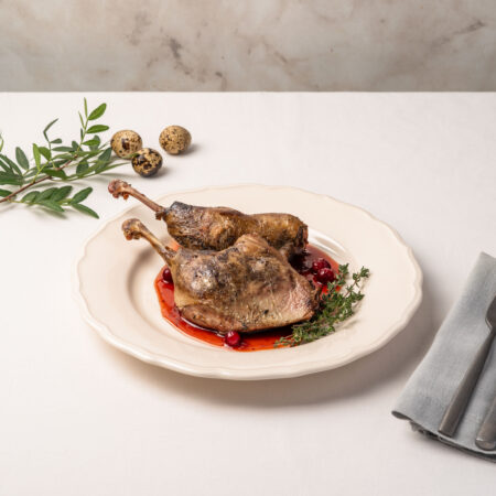 Konfitowane udo kaczki z sosem żurawinowym 2 szt.