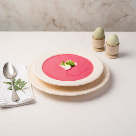 Barszcz czerwony zabielany na zakwasie – na wywarze mięsnym 0,9 l